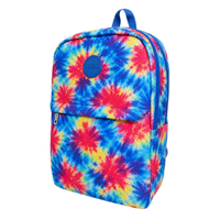 Sac à dos scolaire coloré tie-dye avec logo personnalisé, résistant à l'eau, sac à livres vibrant pour enfants et adolescents, vente en gros OEM