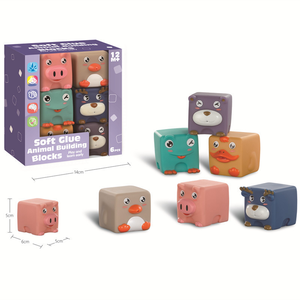 Maths Apprentissage Numéros Blocs Animaux Pour Enfants Formes Soulagement Du Stress Jouets Doux Squeeze Jouets pour Bébés Bébé Dentition Jouet À Mâcher - Product Image 4