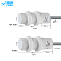 JIMOU JM-TFL-M30 résistant à la corrosion 10mm 15mm 30mm capteurs de proximité capacitifs non métalliques détecteur de proximité capacitif