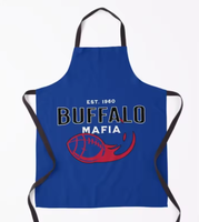 Tablier Go Buffalo City Love, cadeau pour les fans de sport américains, tablier rouge et bleu, Philadelphia Buffalo Pride, merchandising personnalisé, nouveauté