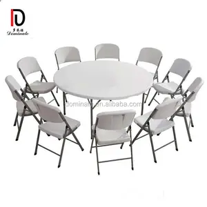 Table pliante de mariage ronde, cadre en fer, Table pour Banquet, livraison gratuite en chine