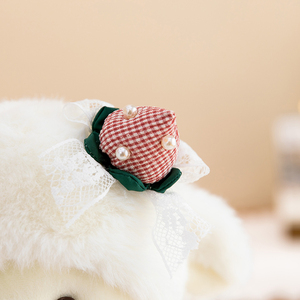 Peluche di pecora ape carina con gonna in pizzo gialla e bacchetta floreale, all'ingrosso, regalo di Natale, decorazione per divano di casa - Product Image 5