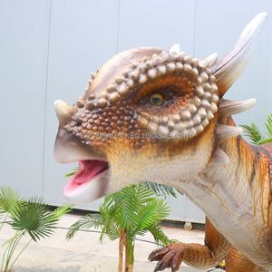 Attractions de plein air pour les places publiques, animaux mécaniques en métal grandeur nature, Pachycephalosaurus animatronique réaliste pour les centres commerciaux - Product Image 4