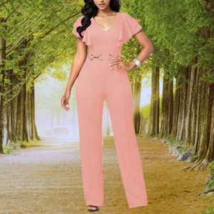 Monos con cuello en V para mujer, cintura elástica, ajustados, de manga larga, a la moda - Product Image 3