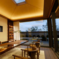 Pavillon de style zen chinois, véranda extérieure imperméable, serre en aluminium à 4 saisons, véranda en verre pour solarium