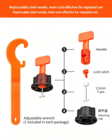 Offre Spéciale – Lot de 50 Entretoises de Carrelage T-Lock XK, 1,5 mm, en PP/PE, Durables, Réutilisables, Installation Facile, Design Moderne