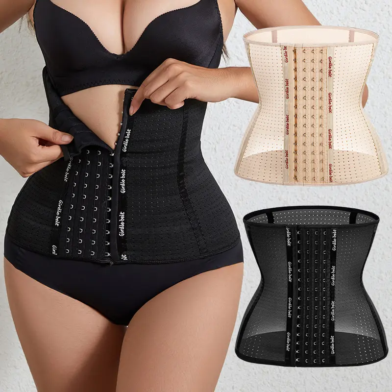 Private Label Tailletrainer Stalen Bot Vrouwen Bindmiddelen Shaperwear Korset Colombian Riemen Modelleren Riem Body Shaper Afslankriem