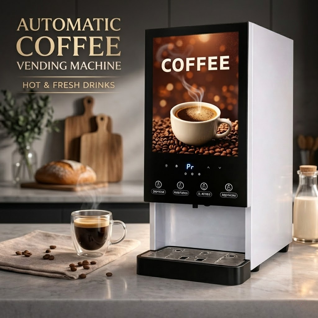 4 In 1 Business Coin Smart Hot And Cold Countertop Fully Automatic Coffee Vending Machine With Payment