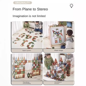 Phổ từ lắp ráp xe đồ chơi bé trai & Cô Gái Màu cửa sổ giáo dục đồ chơi khoan bề mặt Stereo Ống Nhựa Bộ gói - Product Image 3