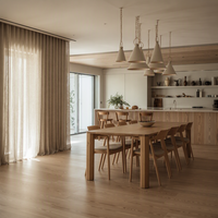 Meubles de cuisine modernes en bois à plan ouvert, solution de mobilier sur mesure pour toute la maison, idéale pour la rénovation résidentielle