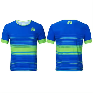 T-shirts de sport personnalisés pour femmes et hommes, OEM, imprimés, élastiques, anti-humidité, pour le <span class=keywords><strong>badminton</strong></span> et la course à pied - Product Image 2
