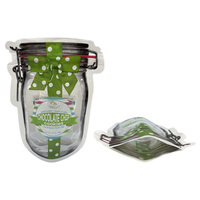 Sacs en mylar personnalisés, découpés à l'emporte-pièce, pochette irrégulière avec fermeture à glissière dressée de 99g, sacs en mylar pour biscuits en plastique