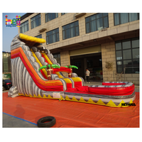 Toboggan aquatique gonflable Heyhail couleur marbre en PVC pour usage extérieur et résidentiel