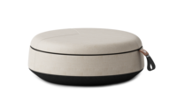 ATWOKA Pouf Rond Compact en Tissu, Siège Ottoman pour Bureau, Salon, Hôtel, Zone d'Attente