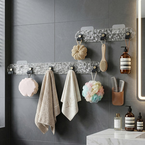Acrylic Wall Hooks 4 Hooks Removable For Bathroom Bedroom Living Room Storage And Decoration - Product Image 2