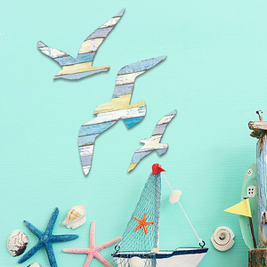 زخرفة جدارية موضعية على البحر الأبيض المتوسط مصنوعة يدويًا من خشب البحر الأبيض المتوسط ، ديكورات جدارية لتزيين جدران غرف الأطفال - Product Image 2