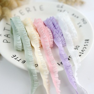 Ribetes de encaje de 1 cm, elásticos con volantes de algodón para ropa infantil, moda multicolor - Product Image 3