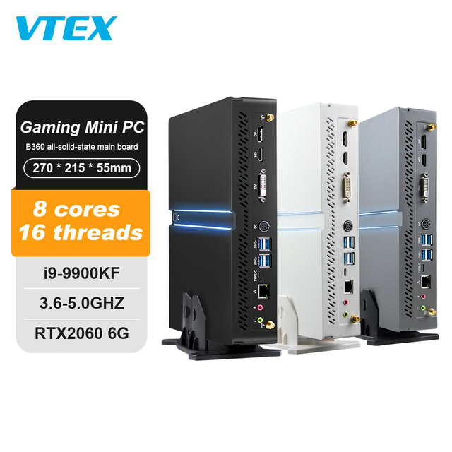 Factory New Nuc Mini Pc Gtx1660S/Rtx2060 6G 9Th Gen Core I5 I9 I7 Barebone Fan Desktop Gaming Computer Mini Pc With Light