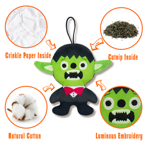 Juguete de gato de peluche de Halloween personalizable de alta calidad para mascotas juguetes interactivos y de movimiento para gatos <span class=keywords><strong>Catnip</strong></span> - Product Image 3