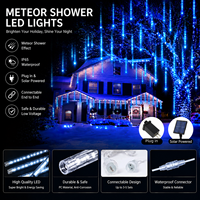 Lumières LED en forme de pluie de météores, lumières de Noël en forme de glaçons, lumières de guirlande imperméables pour l'extérieur, pour arbre, jardin, décoration de festival