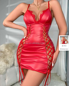 SacKnove 8187 Wholesale Erotic Lingerie <strong>Sexy</strong> One Piece Corset Suit Tight Seduction <strong>Leather</strong> Dress Dancewear Stripper <strong>Outfits</strong> - Product Image 2