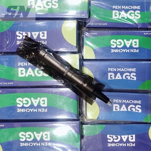 5 x 16 cm Bolsas desechables para máquinas de tatuaje tipo bolígrafo, cubiertas para cables con clip y mangas de agarre para suministros de PMU - Product Image 1