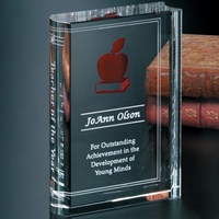 Trophée en cristal personnalisé de prestige, plaque en verre K9 pour la retraite des enseignants, la remise des diplômes, la reconnaissance d'entreprise, cadeau souvenir