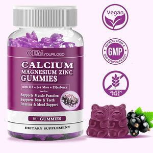 Permen Kunyah Kalsium <span class=keywords><strong>Magnesium</strong></span> Seng <span class=keywords><strong>D3</strong></span> untuk Pria dan Wanita - Meningkatkan Kepadatan Tulang 60 buah - Product Image 1