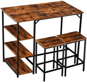 Bar <strong>Table</strong> With 2 Bar <strong>Stools</strong> <strong>and</strong> Breakfast Bar <strong>Table</strong> <strong>and</strong> <strong>Stools</strong> <strong>Set</strong> for Kitchen - Product Image 1