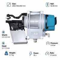 TOUA CN80 PALF Tête de clouage pneumatique industrielle pour bobines, machine de fixation automatisée OEM pour la fabrication de palettes et d'échelles en bois