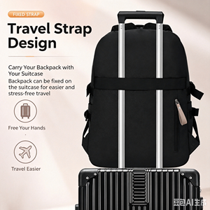 Sac à dos léger et décompressant de grande capacité avec logo promotionnel personnalisé, sac pour ordinateur portable pour l'école et les voyages d'affaires - Product Image 4