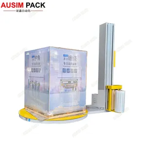 Hot Bán Dễ Dàng Hoạt Động Nhà Máy Giá Giá Rẻ Tự Động Pallet Bọc Phim Bàn Quay Căng Máy Bao Bì