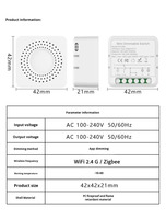 Module d'éclairage intelligent Tuya WiFi Zigbee à gradation, contrôle par application, en PC, compatible Alexa Google Home, pour garage et hôtel, 2 voies