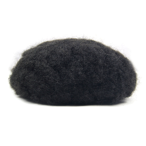 Afro pelo humano brasileño rizado tupé para pelo - Product Image 4