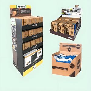 Hic siêu thị hiển thị standsfor thực phẩm khoai tây chiên cà phê đậu sô cô la tùy chỉnh bán lẻ các tông hiển thị sàn đứng - Product Image 2