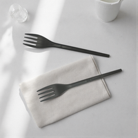 Greenday Custom Color CPLA Vork PLA Volledig Biologisch Afbreekbaar Bestek Tafelgerei Vork voor Feest Restaurant Afhaal Fastfood Fruit Taart