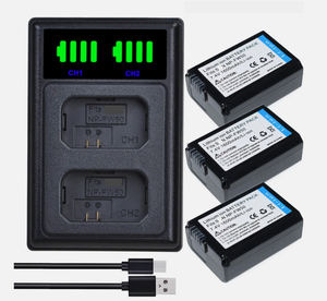 ที่ชาร์จ USB สองช่องสำหรับกล้อง NY NP-FW50 A6500 A7R A7R II A7S A7S II-A7 DSC-RX10 <span class=keywords><strong>A7II</strong></span> - Product Image 2