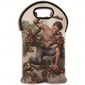 Sublimation Printing Promotional Neoprene Wine Tote Bag Wine <b>Bottle</b> Holder for 750ML*2 - Product Image 3