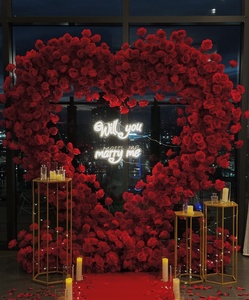 Decorazione a Cuore Tutto in Uno in Seta Ecologica per San Valentino e Matrimoni con Sfondo, Rose Secche, Bomboniere e Accessori per Feste - Product Image 6