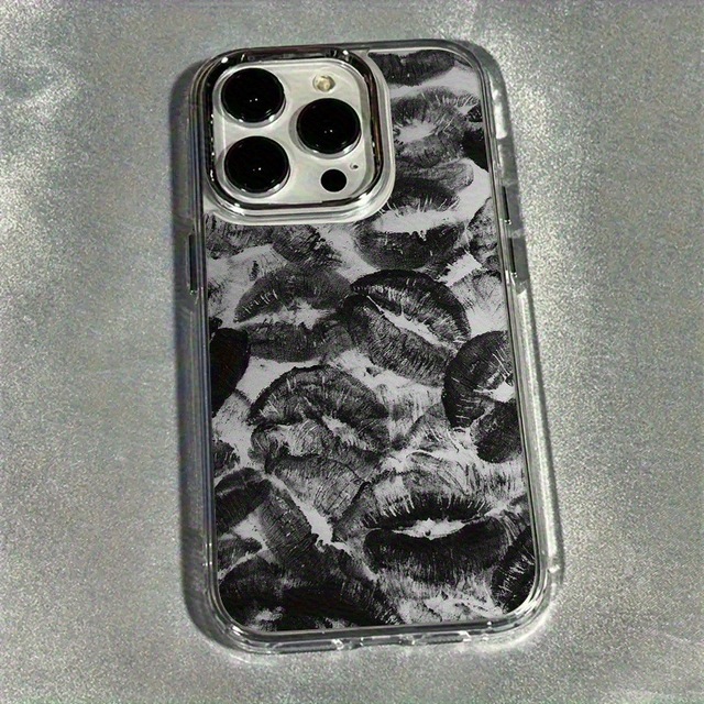 XP377 Niche Design Black Lip Soft Phone case Suitable for iPhone 17PROMAX 16PLUS 15PRO  New