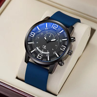 Vente directe d'usine, montre à quartz décontractée, verre numérique tridimensionnel à lumière bleue, polyvalente