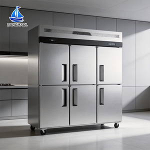<span class=keywords><strong>Réfrigérateur</strong></span> commercial vertical à six portes en acier inoxydable, grande capacité, congélateur et refroidisseur pour cuisine d'hôtel, directement de l'usine - Product Image 1