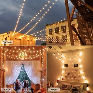Guirlande lumineuse LED pour décoration de jardin extérieur, 110V, 220V, 1w, 25 pieds, 50 pieds, 100 pieds, G40, fête de mariage - Product Image 6