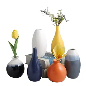 Novelty Desgin Nordic Style Ceramic Cheap Bud Vase Insert Flower Ware Simple Home Living Room Decor Combination