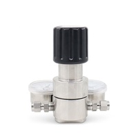Détendeur de gaz haute pression en acier inoxydable 316L avec manomètre, débit moyen, réducteur de pression CO2 à diaphragme CV, méthane, O2, Eitok R22