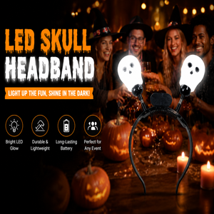 Serre-tête lumineux Crâne Ultra Lumineux Néon Brillant Haute Visibilité Halloween Nouvel An Rentrée des Classes Cadeau de Fêtes Vente Directe Usine - Product Image 1