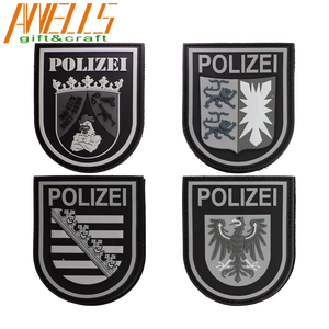 <span class=keywords><strong>Patch</strong></span> en PVC souple AWELLS Factory Custom 3D Embossed German Polizei Berlian avec fermeture auto-agrippante, unité spéciale Justiz, <span class=keywords><strong>patch</strong></span> tactique en PVC - Product Image 1