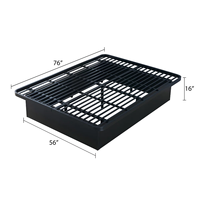 Lit plateforme double en métal de style moderne, mobilier de chambre simple avec base en acier pour hôtels