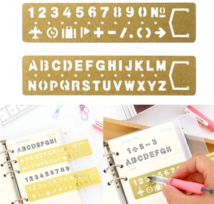 Diseño personalizado <span class=keywords><strong>corte</strong></span> por láser grabado metal plantilla latón marcapáginas <span class=keywords><strong>regla</strong></span> - Product Image 3
