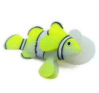 Décoration de poisson en silicone souple pour aquarium, fausse décoration de poisson artificielle pour aquarium, mini-poisson décoratif coloré, sûr et flexible
